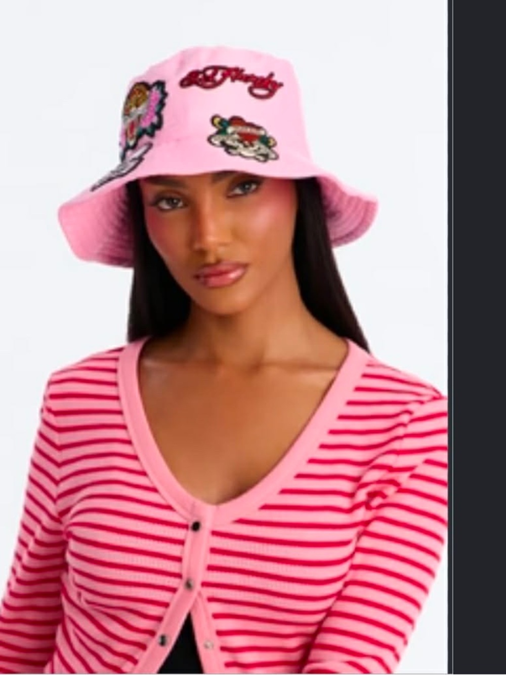 Ed Hardy Tiger's Heart Bucket Hat - One Size Fits Most